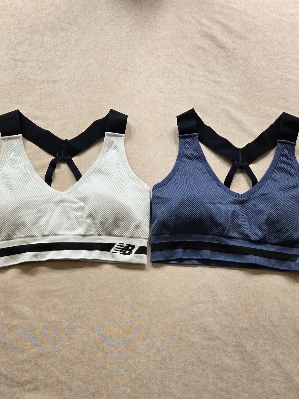 New Balance Sports Bra Bundle 2-Pack Women’s Medium Navy White Racerback